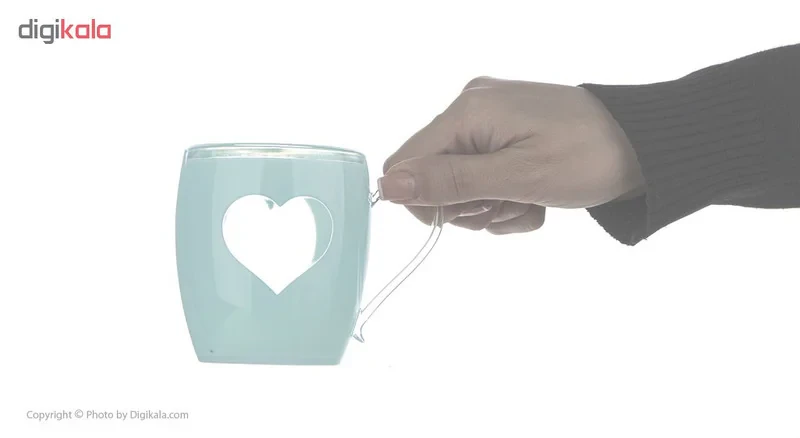 لیوان مدل Heart کد 1122 بسته 2 عددی