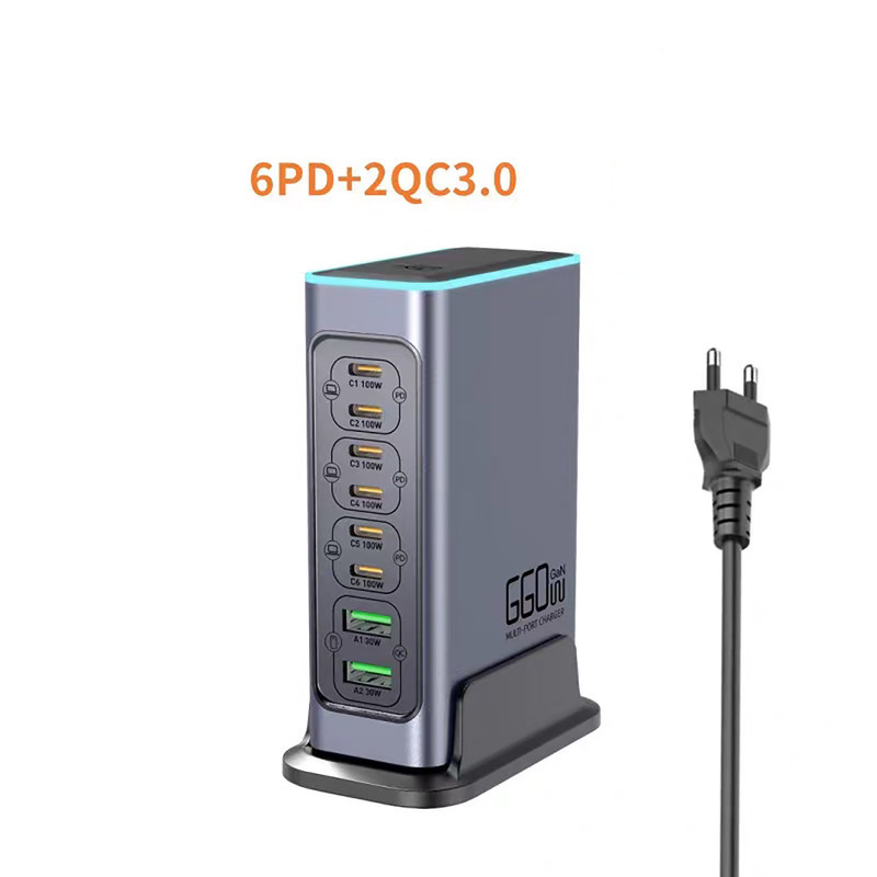 شارژ رومیزی 660 وات 8 پورت مدل WLX-FBL 660W