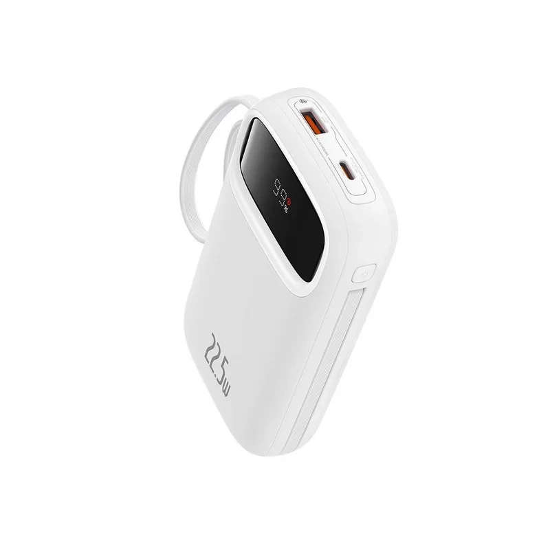 پاوربانک 22.5 وات بیسوس مدل 22.5W QPow2 Dual Cable ظرفیت 10000 میلی آمپر ساعت