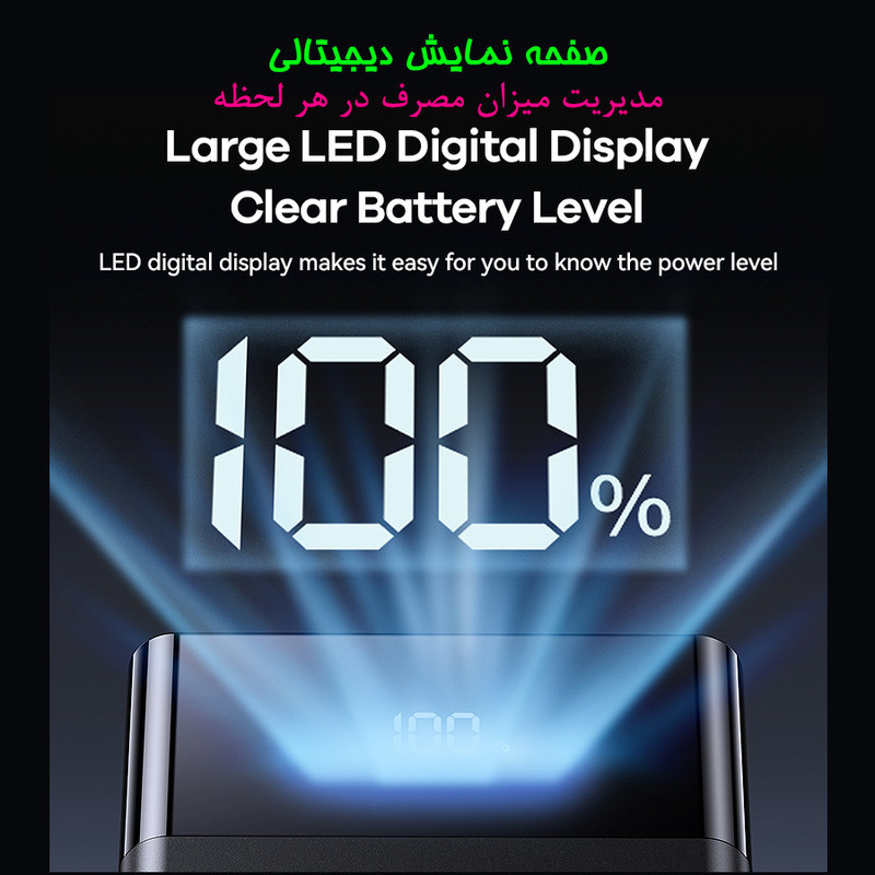 پاوربانک 22.5 وات ریمکس مدل RPP-450 22.5W ظرفیت 20000 میلی آمپر ساعت