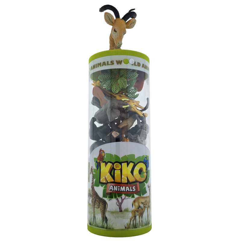 فیگور مدل حیوانات وحشی کد KIK-002 ارتفاع 5 سانتی‌متر مجموعه 14 عددی