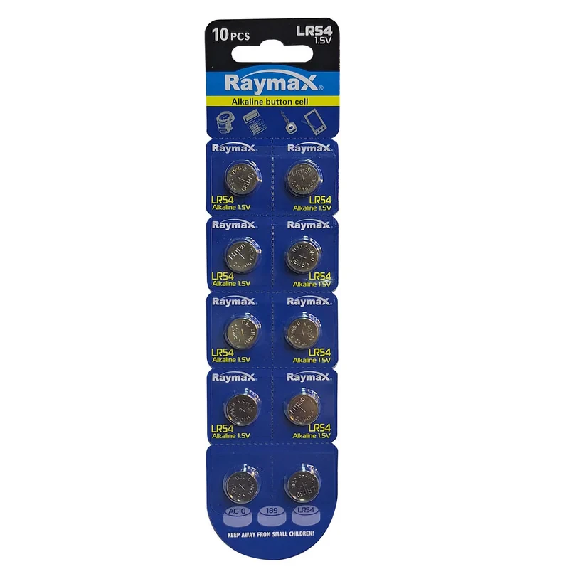 باتری ساعت رایمکس مدل AG10-LR54-LR1130-189-389 بسته 10 عددی