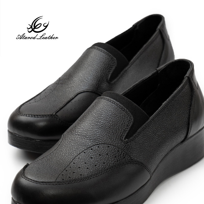کفش طبی زنانه چرم عطارد مدل هالوکس والگوس چرم طبیعی کد SH319