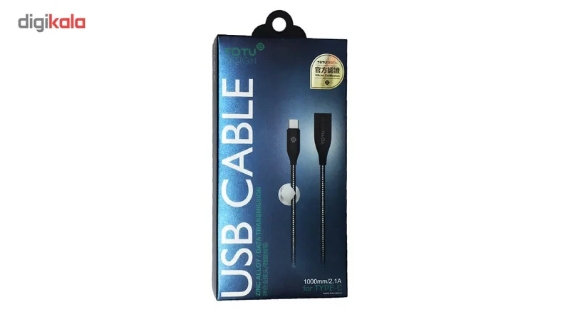 کابل تبدیل USB به Type-C توتو مدل Zinc Alloy به طول 1 متر