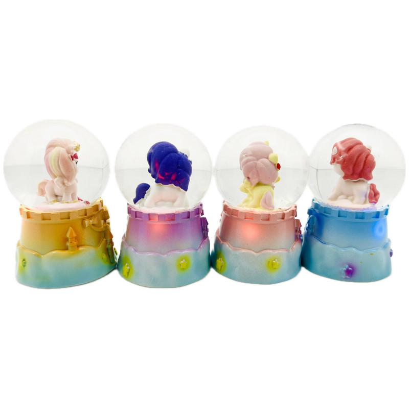 گوی چراغ‌دار مدل Dream طرح پونی و قلعه آرزوها کد 5921
