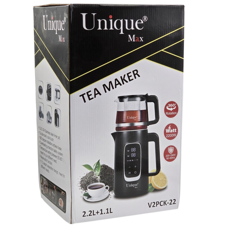 چای ساز روی هم یونیک مکس مدل V2PCK-22