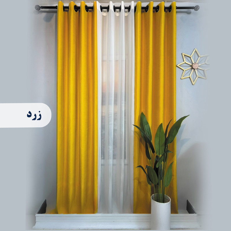 پرده پانچ مدل کتان هازان سایز 280 × 140 سانتی‌متر