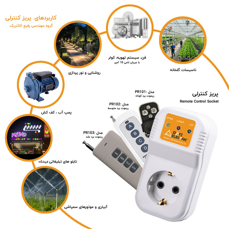 پریز کنترلی رفیع الکتریک مدل PR101