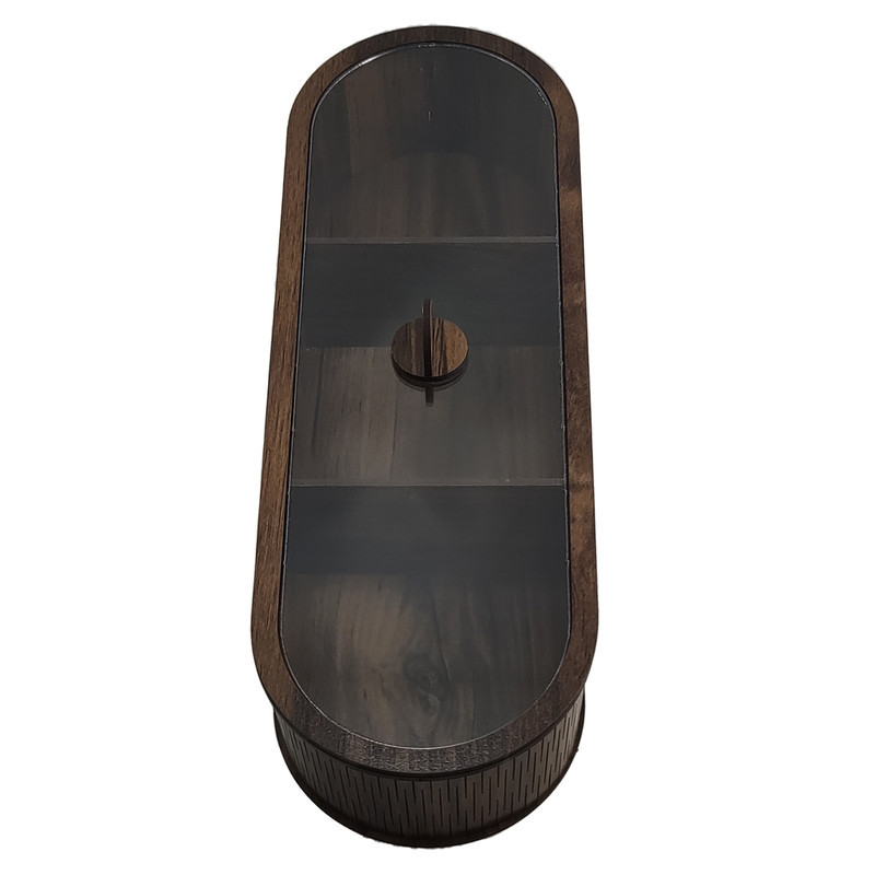جعبه پذیرایی تکچین کالا مدل LZ-2 با بدنه MDF و در پلکسی