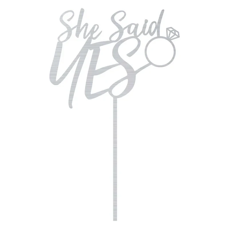تاپر کیک مدل she said yes