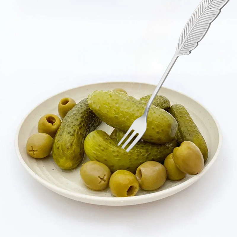 چنگال زیتون خوری مدل پر بسته 6 عددی
