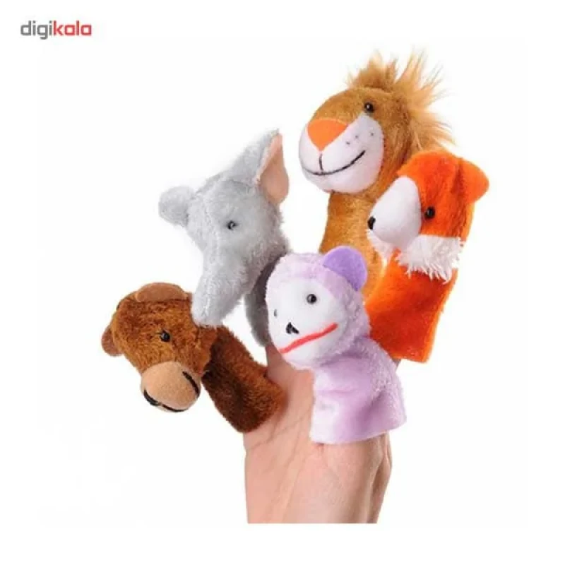 عروسک انگشتی شادی رویان مدل حیوانات جنگل بسته 5 عددی