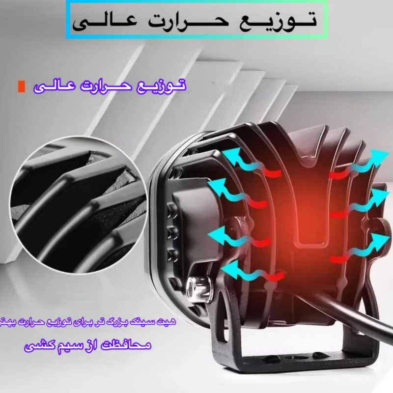 پروژکتور آفرودی خودرو و موتور سیکلت مدل 6632 بسته دو عددی