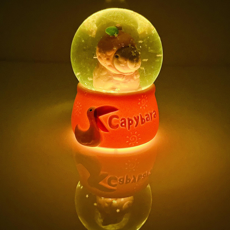 گوی مدل چراغدار Capybara طرح کوالا هویج عاشق کد D1623.11.S600