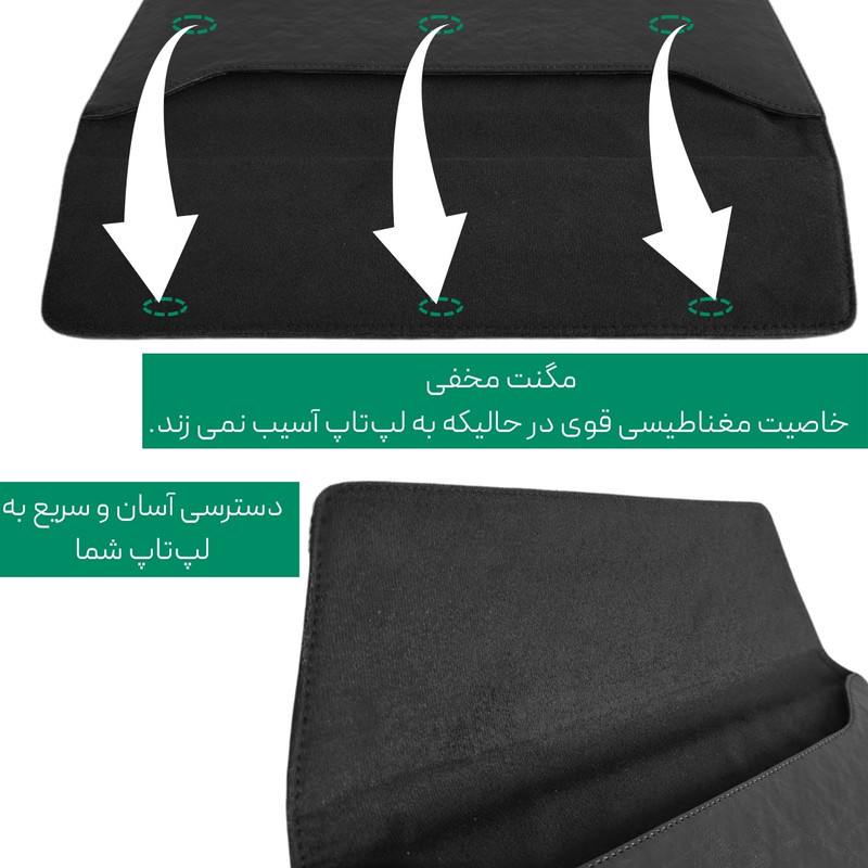 کاور لپ تاپ پِروین مدل LC-25 مناسب برای لپ تاپ xps 15 اینچی