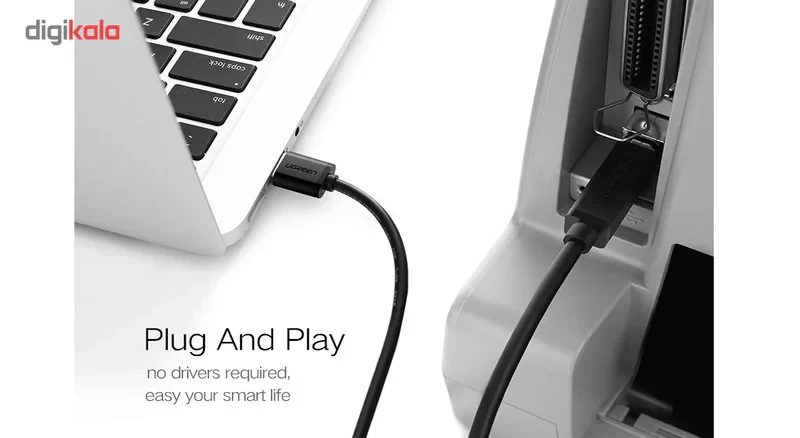 کابل 3.0 USB پرینتر یوگرین مدل US210-10372 طول 2 متر