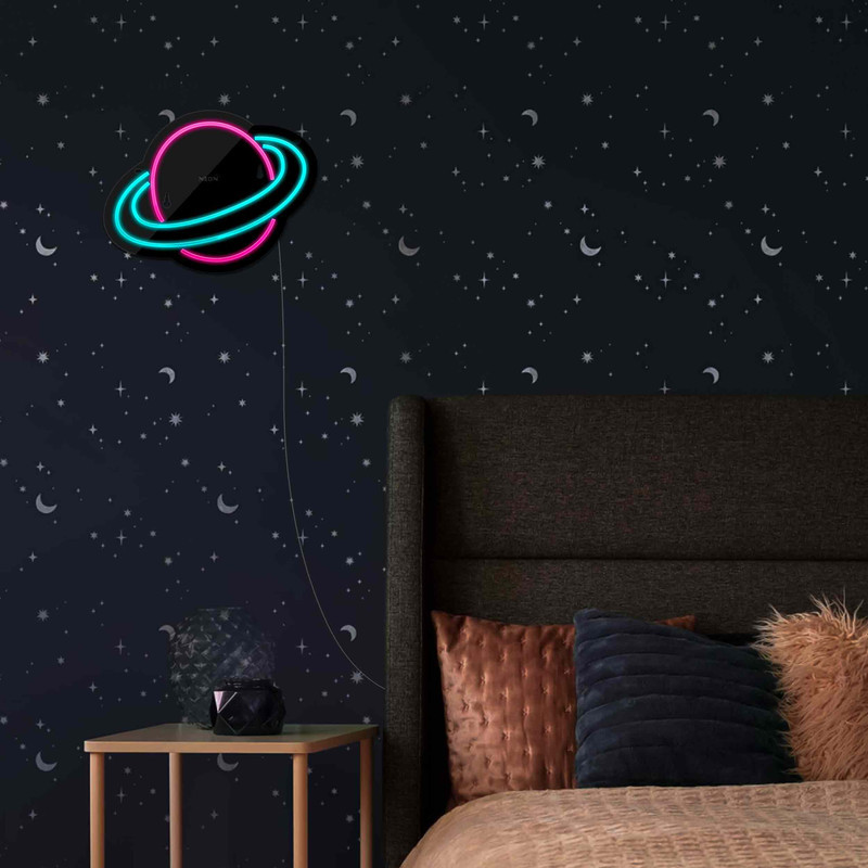 چراغ دیواری نئون دیزاین مدل Planet-BL_MLC