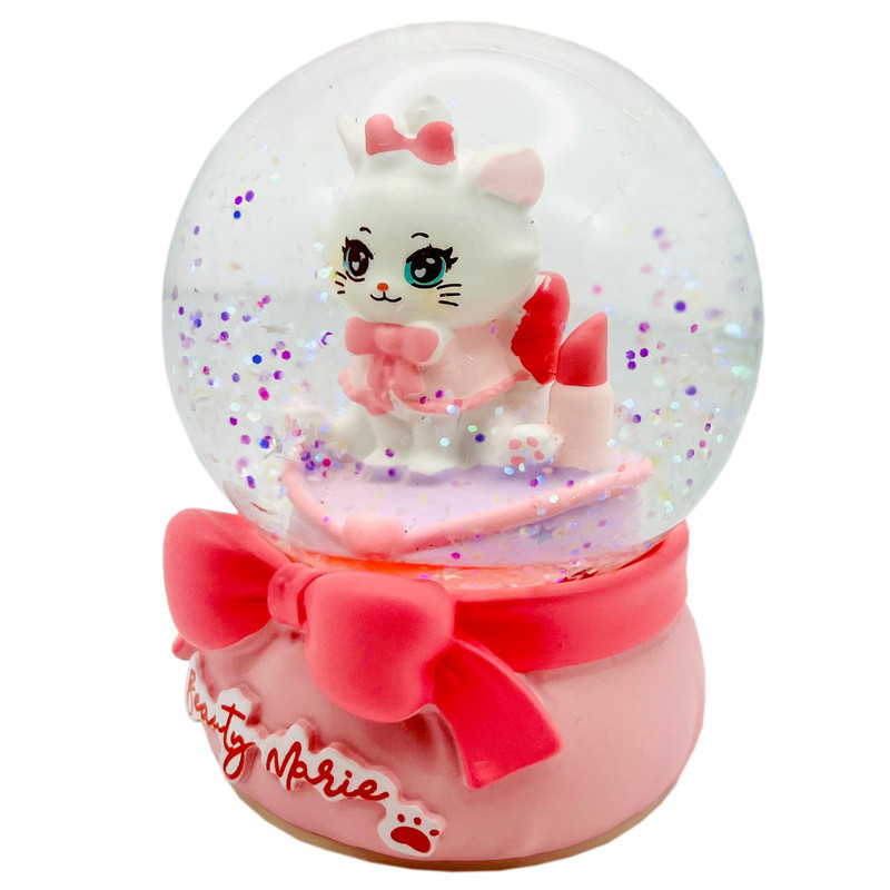 گوی چراغ‌دار مدل BEAUTY MARIE طرح گربه اشرافی کد G7134