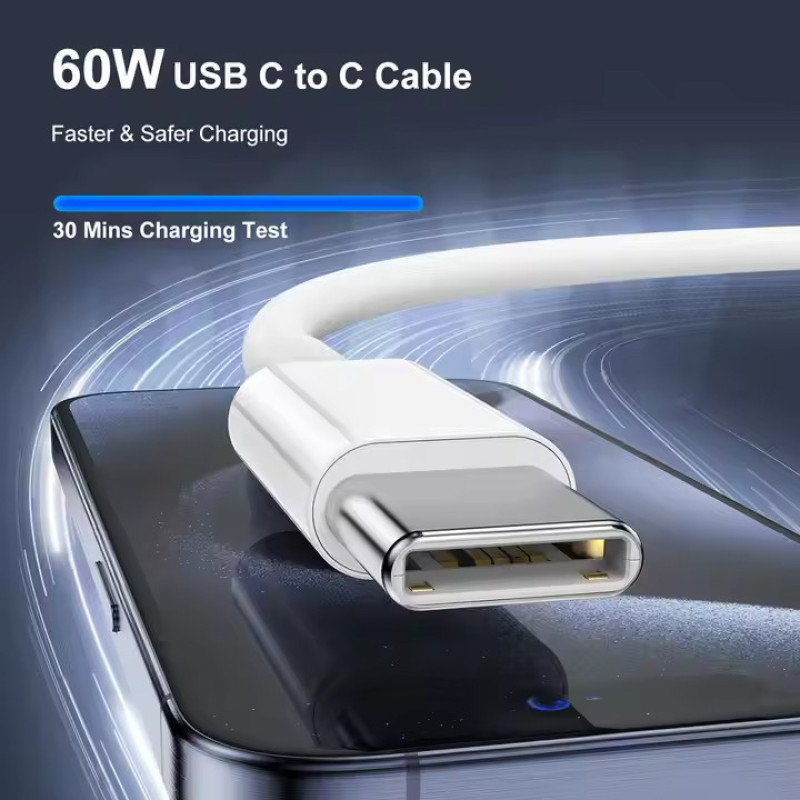 کابل USB-C آیرون ایکس مدل IPHONE16MAXPRO طول 1 متر به همراه سوزن سیم کارت
