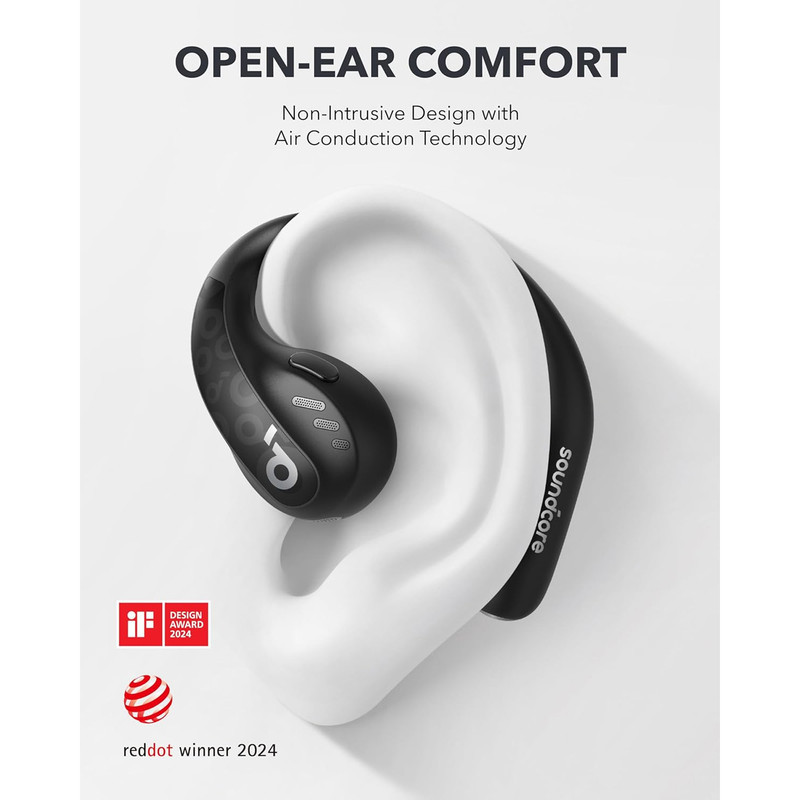 هدفون بلوتوثی انکر مدل AeroFit Pro A3871 بدون قابلیت نویز کنسلینگ، درگاه شارژ USB Type-C، مقاومت در برابر رطوبت و عرق