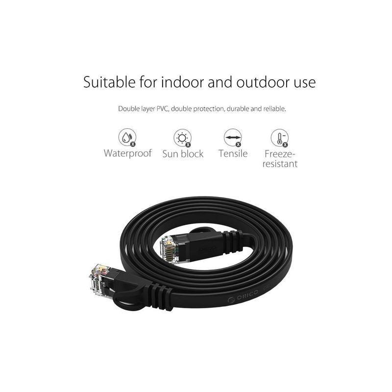 کابل شبکه CAT6 تخت اوریکو مدل PUG-C6B طول 2 متر
