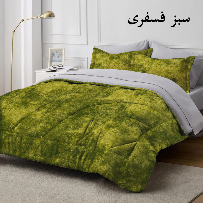 سرویس روتختی دو نفره 6 تکه نوپه هوم مدل مخمل پتینه 1006