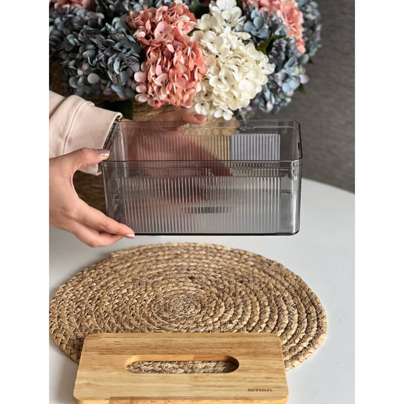 جای دستمال کاغذی لیمون مدل رویه چوبی کد HS2372
