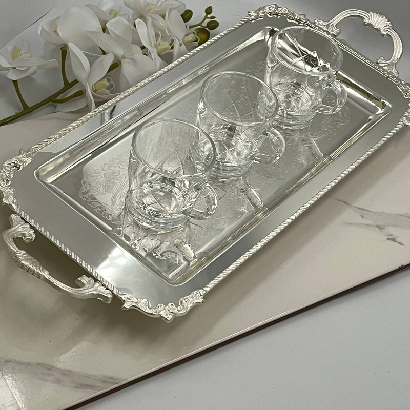 سینی مدل پایه دار برنجی