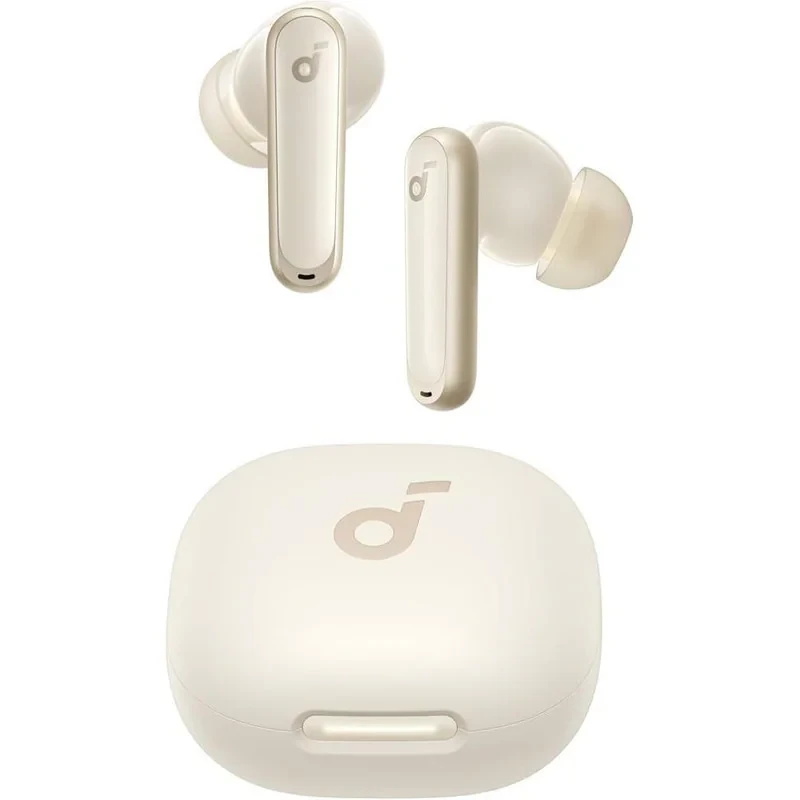هدفون بلوتوثی انکر مدل Soundcore P40i با نویز کنسلینگ فعال (ANC)، نویز کنسلینگ (ENC)، درگاه شارژ USB Type-C، دارای 6 میکروفون داخلی با بهره‌گیری از هوش مصنوعی، پشتیبانی از فرمان لمسی، مقاوم در برابر آب
