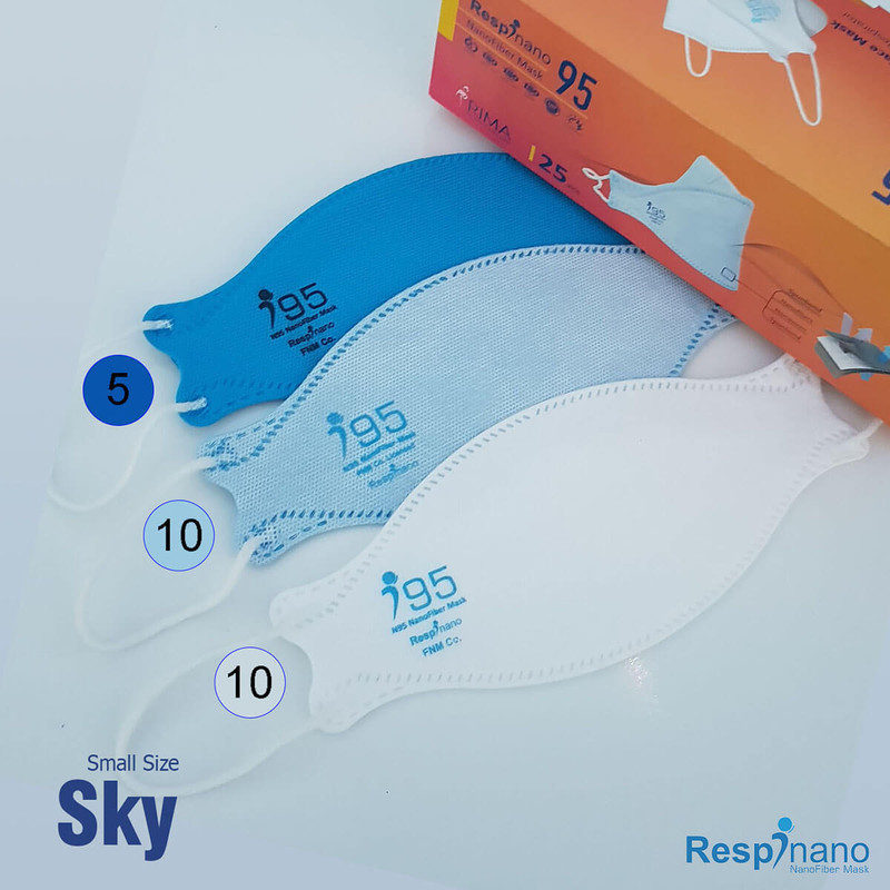 ماسک تنفسی ریما مدل سه بعدی نوجوان N95 نانو کد SKY_MF95 بسته 25 عددی