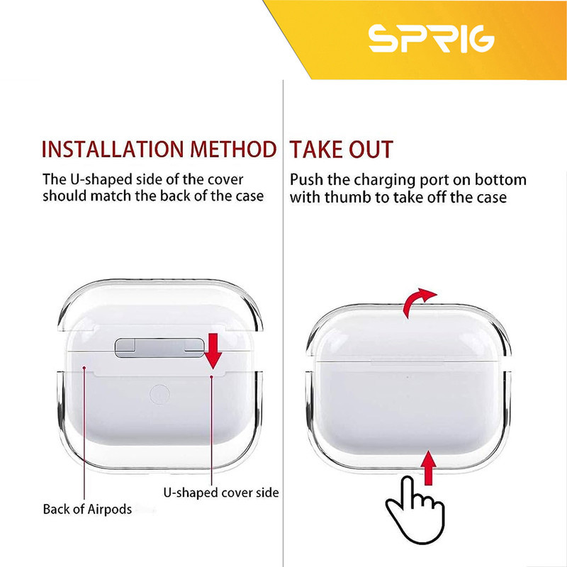 کاور اسپریگ مدل Transparent Guard مناسب برای کیس اپل ایرپاد Airpod Pro