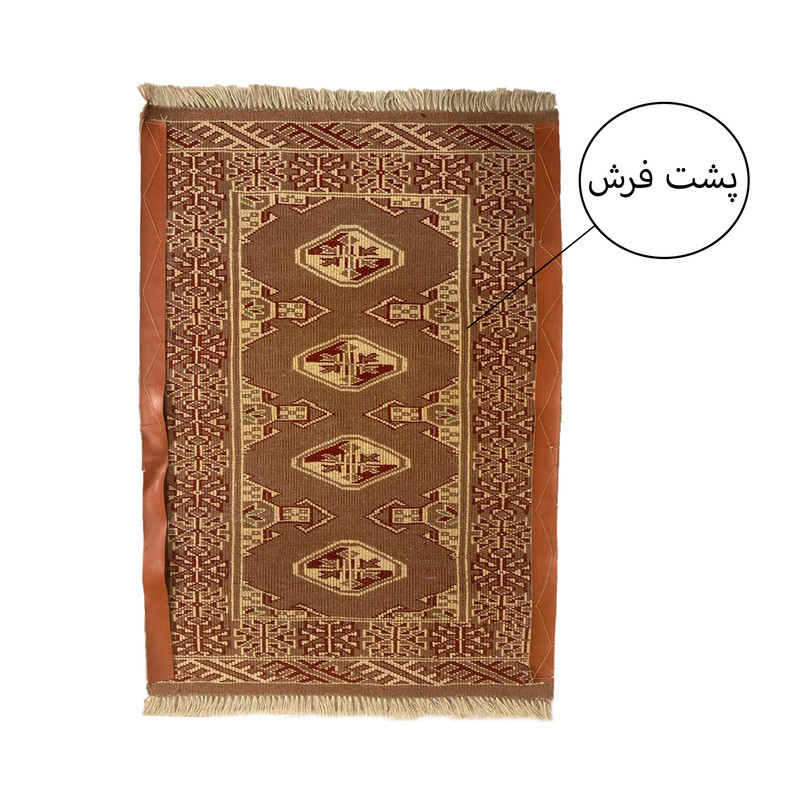 فرش دستبافت نیم متری مدل ترکمن کد  Nkpstp16