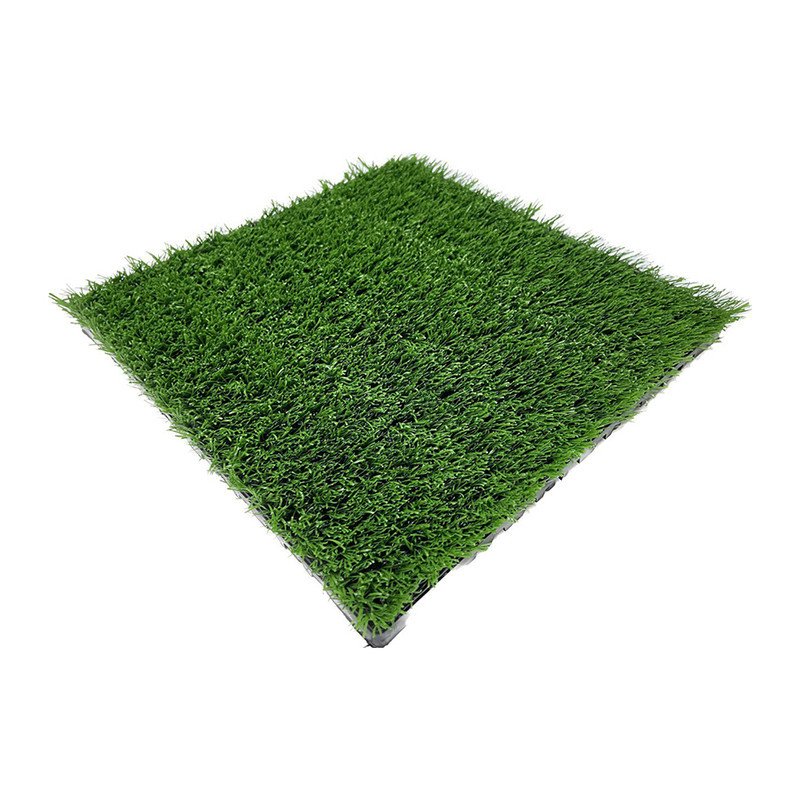 کفپوش مدل تایل چمن مصنوعی صدف 15 میلیمتر سایز 30x30 سانتی متر