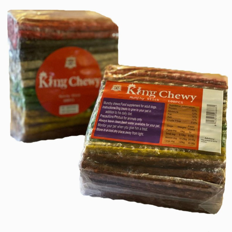 تشویقی سگ کینگ چووی مدل Munchy Stick وزن 650 گرم بسته 100 عددی