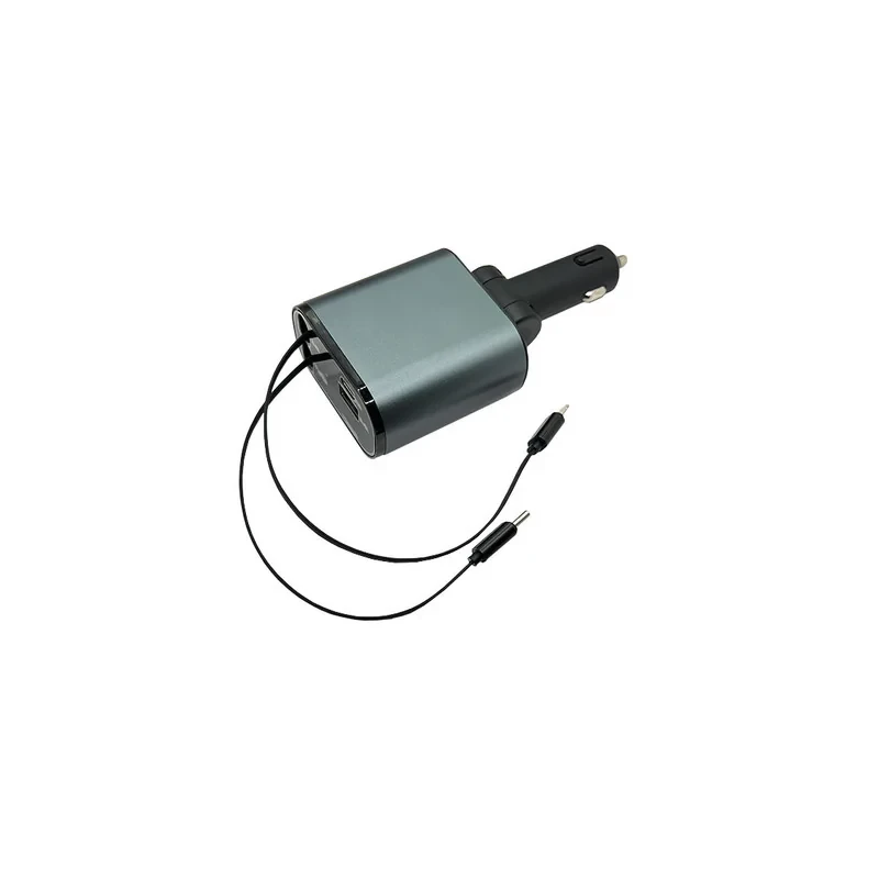 شارژر فندکی 60 وات مدل super60 به همراه کابل لایتنینگ  USB-C