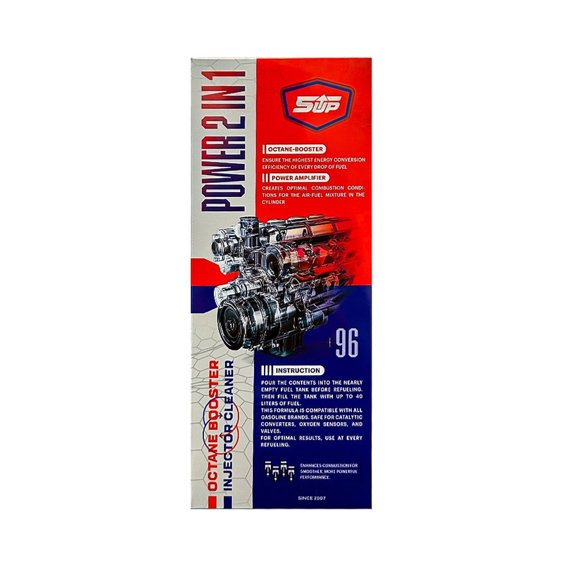 اکتان بوستر و انژکتور شوی دو کاره فایوآپ مدل Power 2 in 1 حجم 400 میلی لیتر بسته 3 عددی