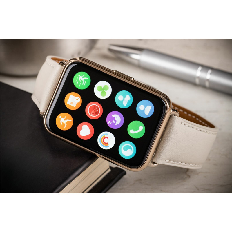 ساعت هوشمند هوآوی مدل WATCH FIT 2 Classic Edition بند چرمی