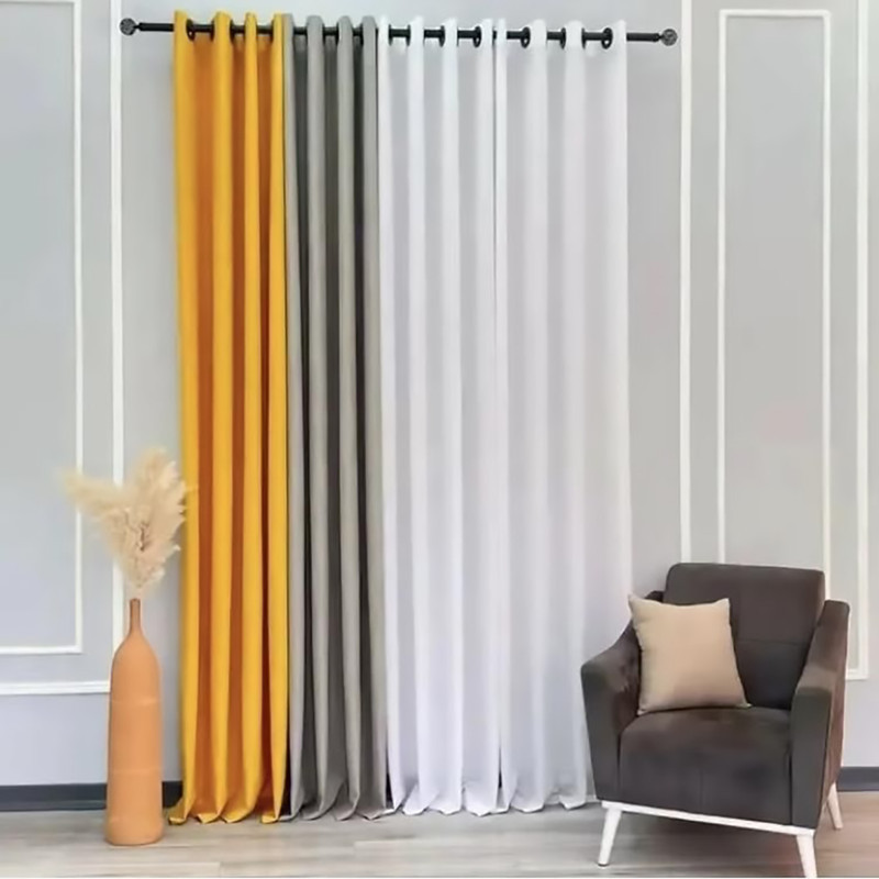 پرده مدل پانچ حریر ساده الگانت سایز 140x280 سانتی متر