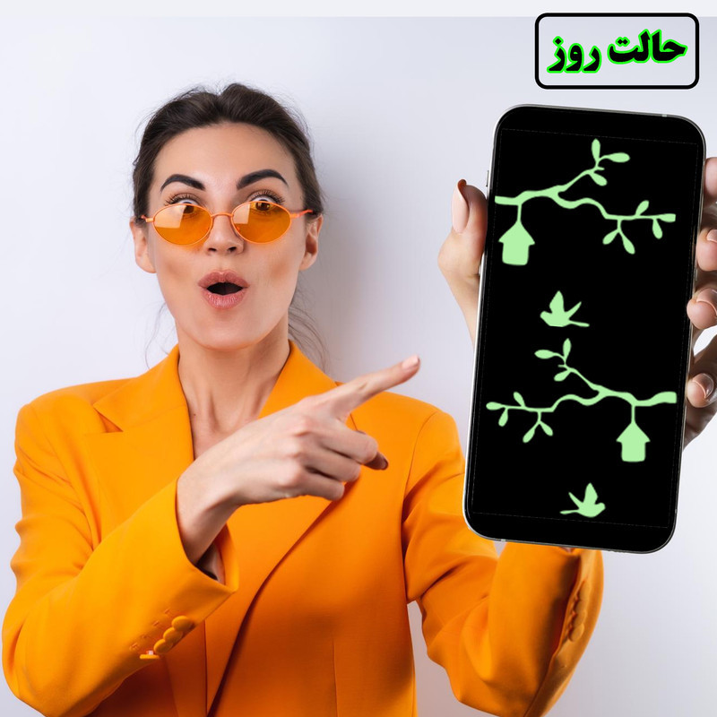 استیکر کلید و پریز مدل شبنما طرح پرندگان ودرخت بسته دوعددی