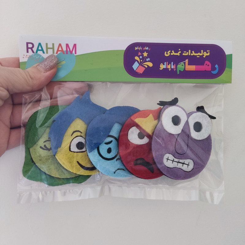 عروسک انگشتی رهام پاپالو مدل انساید اوت مجموعه 5 عددی