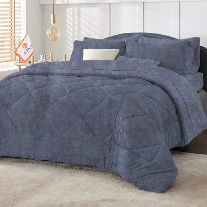 لحاف چیداری مدل پتینه یک نفره سایز 160x220 سانتی متر