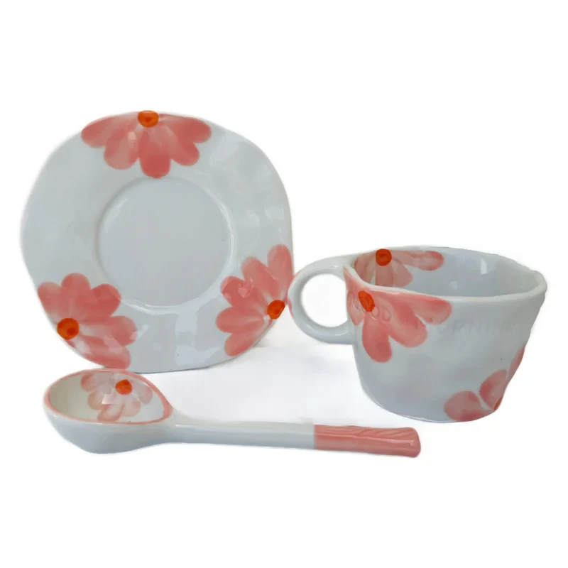 سرویس چای خوری 2 پارچه 1 نفره مدل Flower کد 131