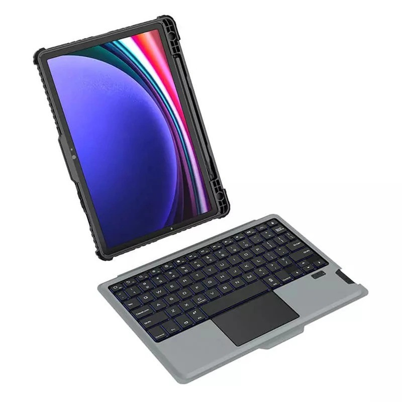 کیف کلاسوری کیبورد دار نیلکین مدل Bumper Combo Backlit مناسب برای تبلت سامسونگ Galaxy Tab S10 Plus  S9 Plus