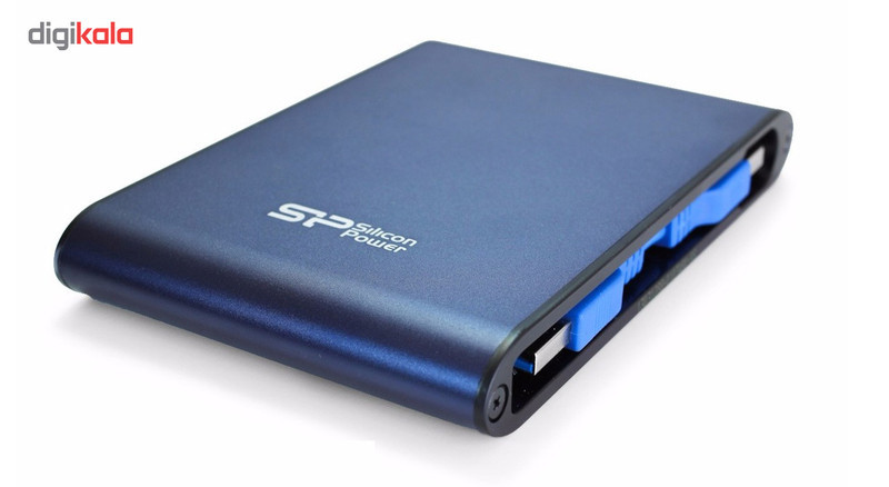 هارد اکسترنال سیلیکون پاور مدل Armor A80 ظرفیت دو ترابایت دارای رابط USB Type-A 3.2