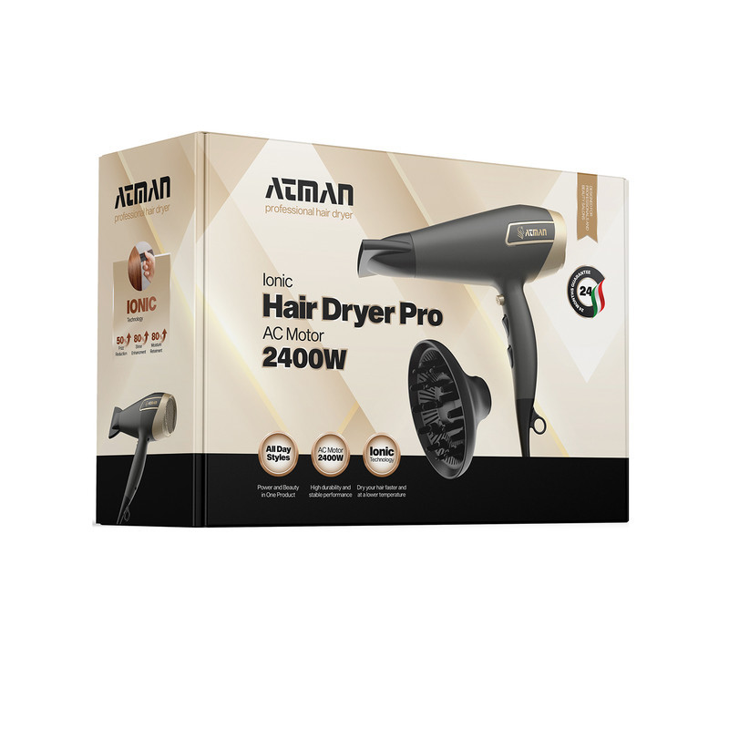 سشوار حرفه‌ای 2400 وات آتمن مدل BY-5962