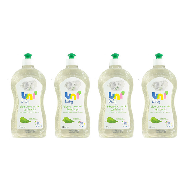 شوینده شیشه شیر کودک یونی مدل  U2008429.4 حجم 500 میلی لیتر بسته 4 عددی