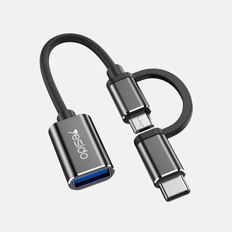 مبدل OTG microUSB USB-C به USB 3.0 یسیدو مدل GS02