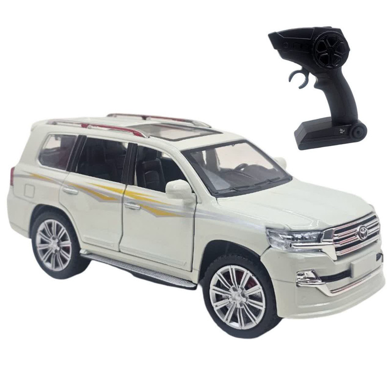 ماشین بازی کنترلی ناب سل مدل تویوتا لندکروز فلزی شارژی چراغدار Toyota Land Cruiser Rechargeable Remote Control Game Machine