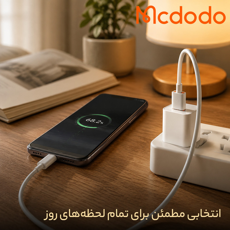 کابل تبدیل USB به usb-C مک.دودو مدل CA-6673 طول 1 متر
