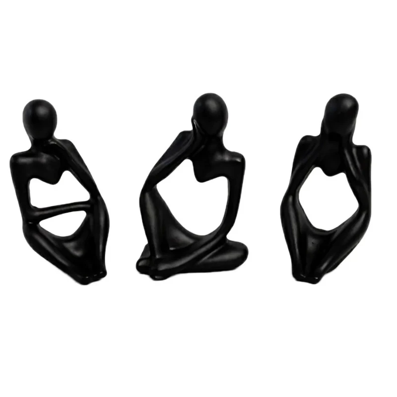 مجسمه مدل تندیس سنگ مصنوعی متفکر بسته سه عددی
